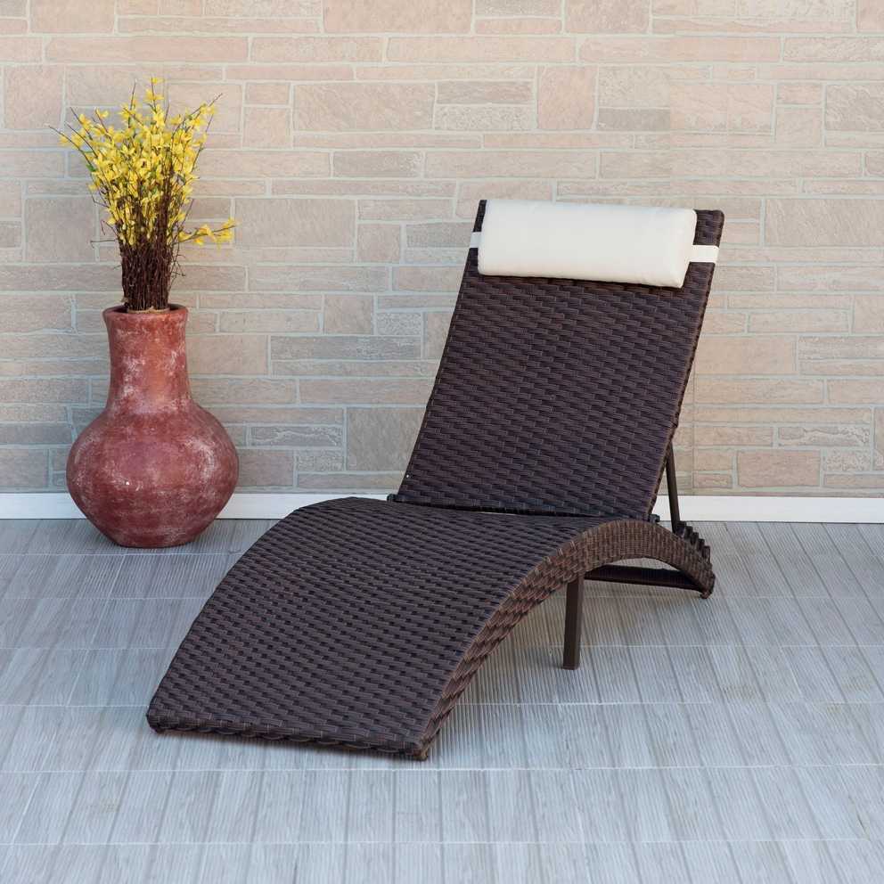 Featured Photo of Brown Folding Patio Chaise Lounger Chairs