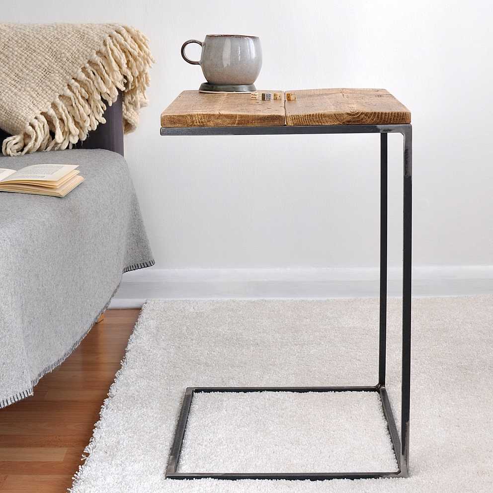 Featured Photo of Wood and Steel Outdoor Side Tables