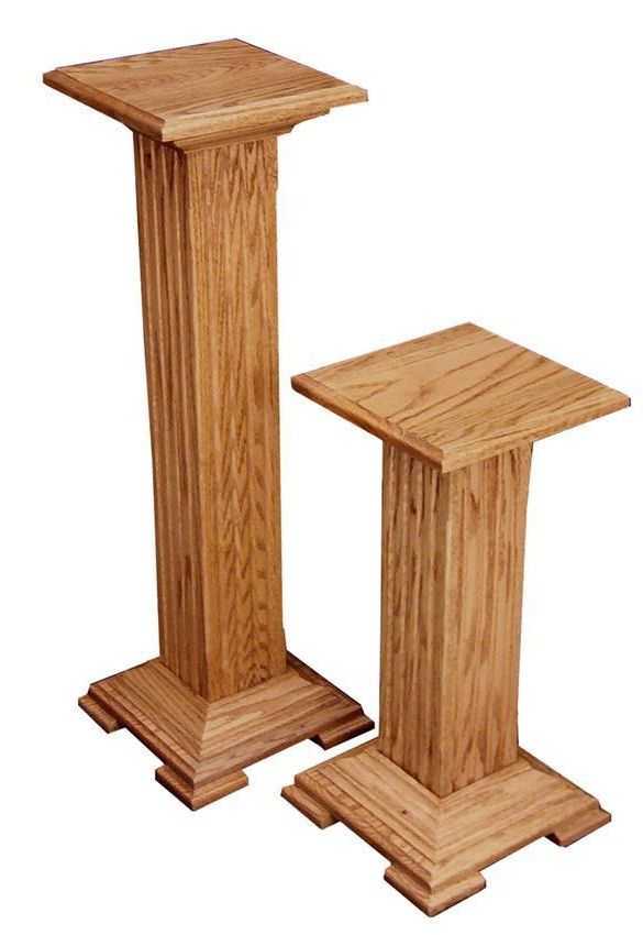Pedestal Plant Stands Throughout Most Recently Released Hardwood Pedestal Plant Stand From Dutchcrafters Amish Furniture (Gallery 1 of 15)