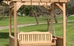 2-person Natural Cedar Wood Outdoor Swings