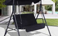 2-person Gray Steel Outdoor Swings