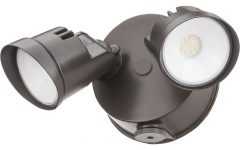 Lithonia Lighting Wall-mount Outdoor Bronze Led Floodlight with Photocell