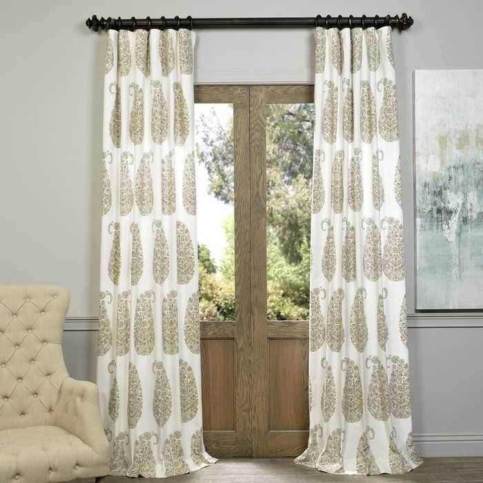 Featured Image of Lambrequin Boho Paisley Cotton Curtain Panels