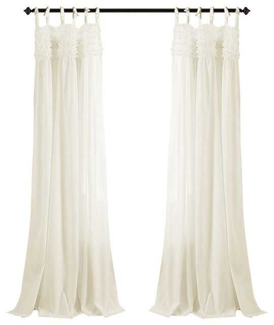 Featured Image of Lydia Ruffle Window Curtain Panel Pairs