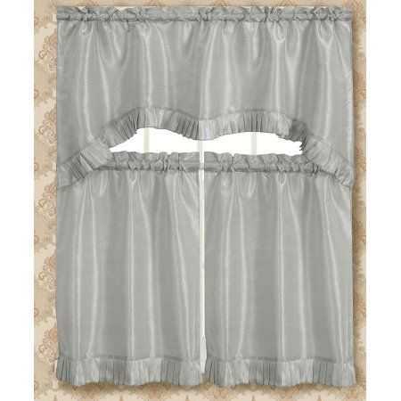 Featured Image of Bermuda Ruffle Kitchen Curtain Tier Sets