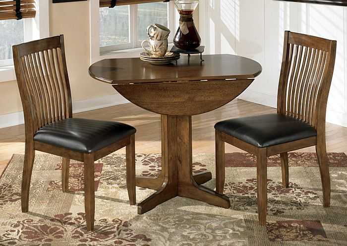 This Is It Furniture Stuman Round Drop Leaf Table & 2 Side Pertaining To Transitional 4 Seating Drop Leaf Casual Dining Tables (Photo 12 of 25)