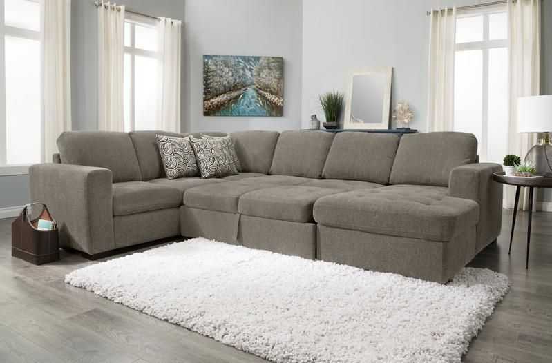 Featured Image of Hugo Chenille Upholstered Storage Sectional Futon Sofas