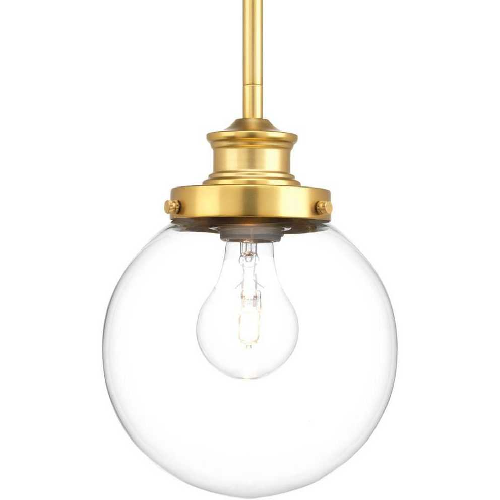 Featured Image of Bubbles Clear And Natural Brass One Light Chandeliers
