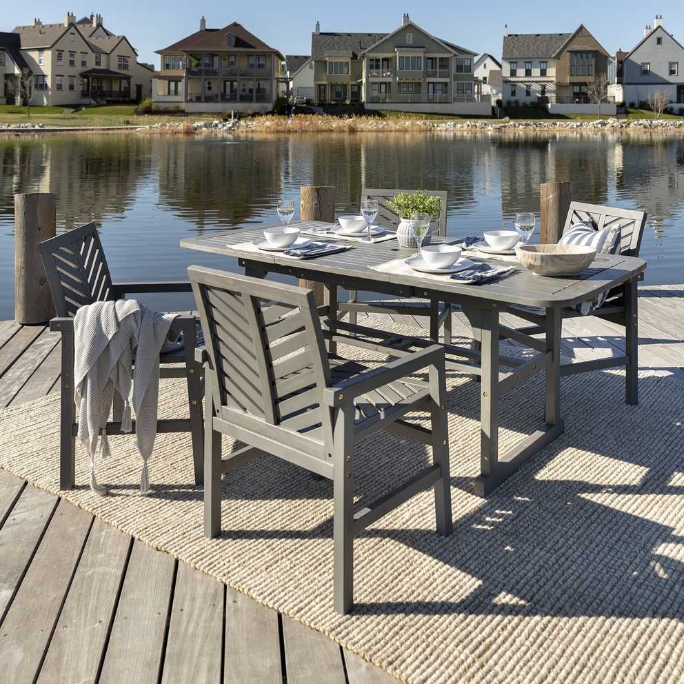 Featured Image of Gray Extendable Patio Dining Sets