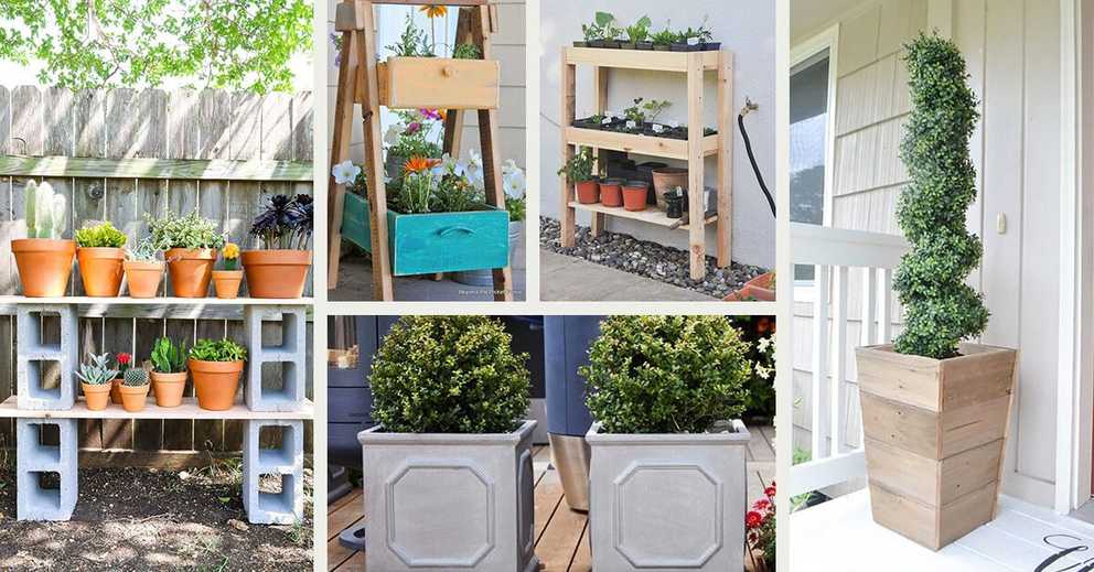 30 Best Diy Outdoor Plant Stand Ideas To Add Color To Your Porch In 2022 Inside Patio Flowerpot Stands (Photo 3 of 15)