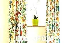 Window Curtains Sets With Colorful Marketplace Vegetable and Sunflower Print