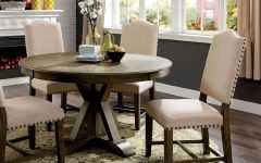 Vintage Brown 48-Inch Round Dining Tables