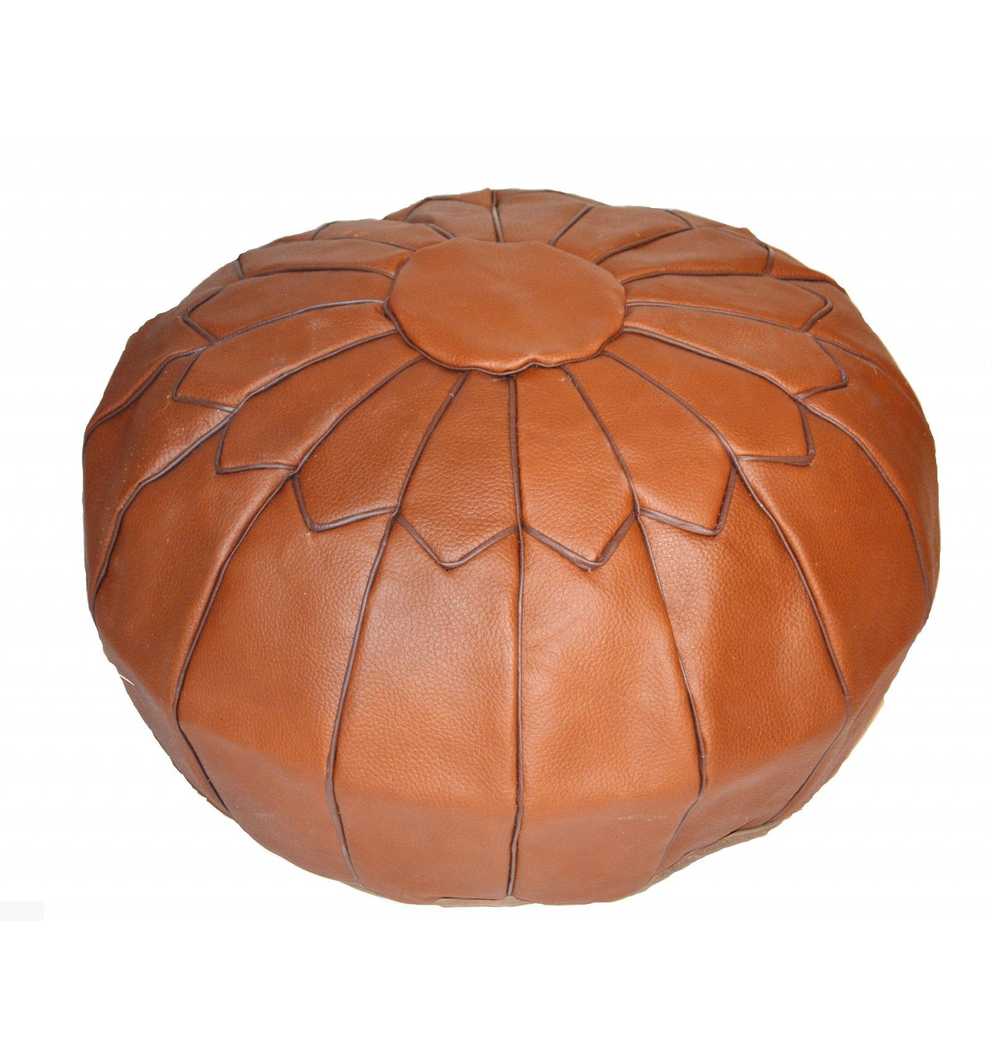 Featured Photo of Brown Moroccan Inspired Pouf Ottomans