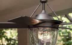 Outdoor Ceiling Fans with Lantern