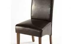 Dark Brown Leather Dining Chairs