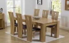 Chunky Solid Oak Dining Tables and 6 Chairs