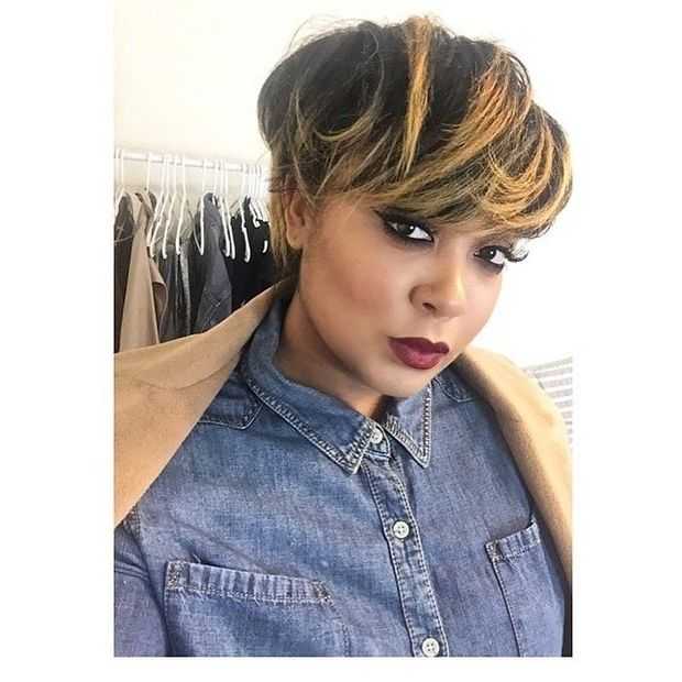 Featured Photo of Long Honey Blonde And Black Pixie Haircuts