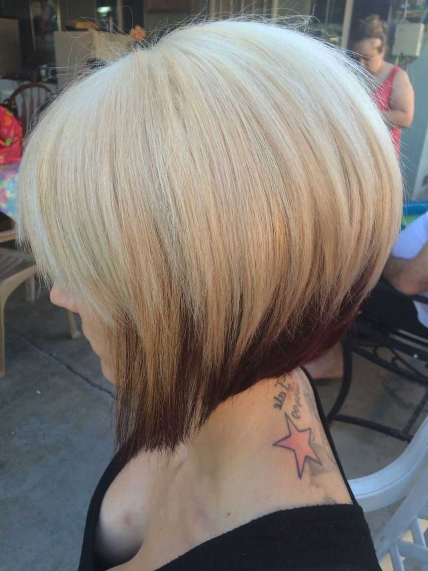 A Line Bob Two Toned Hair … | Projects To Try In 2018… Within Two Tone Stacked Pixie Bob Haircuts (Gallery 7 of 20)
