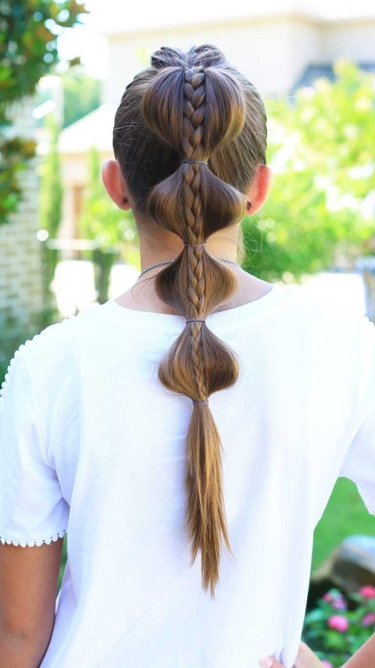 Featured Photo of French Braid Ponytail Hairstyles With Bubbles