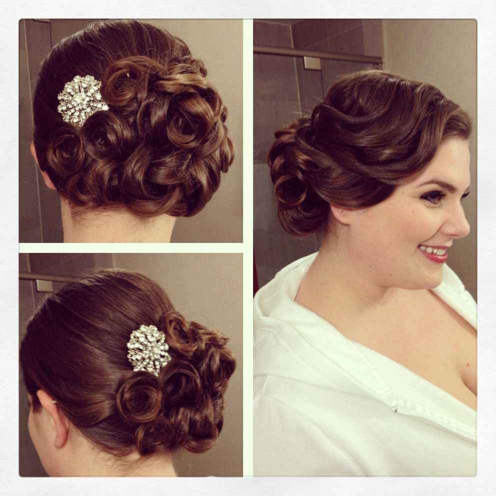 Preferred Retro Side Hairdos With Texture Throughout Vintage Side Updo, Vintage Hairstyle, Pin Curls, Bridal Hair (Gallery 3 of 20)