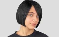 Side-parted Blunt Bob Hairstyles