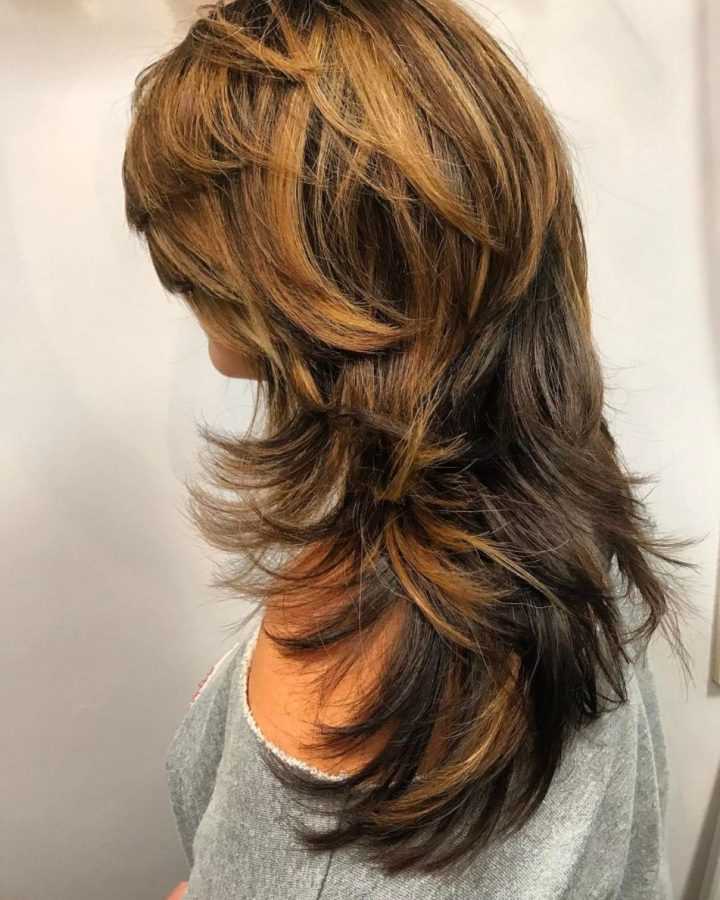 Two-tone Long Feathered Shag Haircuts