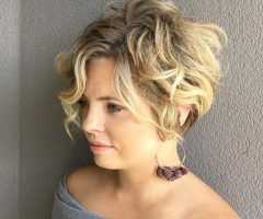 2023 Latest Messy Curly Blonde Pixie Bob Haircuts