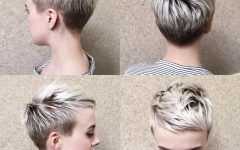 Blonde Pixie Hairstyles with Short Angled Layers