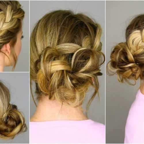 French Braid Buns Updo Hairstyles (Photo 13 of 20)
