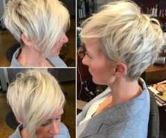 Asymmetrical Feathered Bangs Hairstyles with Short Hair