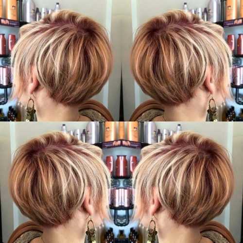 Two-Tone Stacked Pixie Bob Haircuts (Photo 6 of 20)