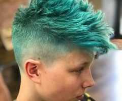 20 Ideas of Turquoise Side-parted Mohawk Hairstyles