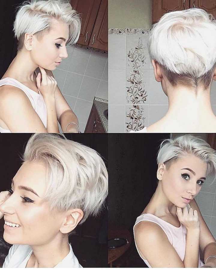 Side-parted Pixie Hairstyles with an Undercut