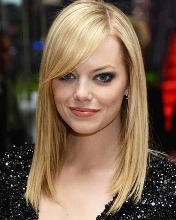 15 Best Long Hairstyles with Side Bangs for Round Faces