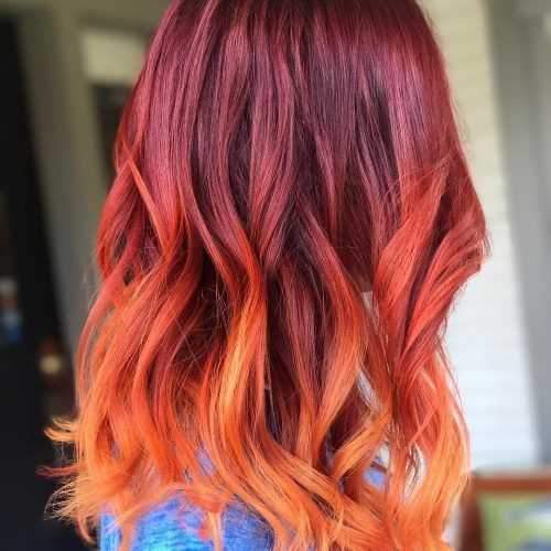 Fire Red Medium Hairstyles (Photo 4 of 20)