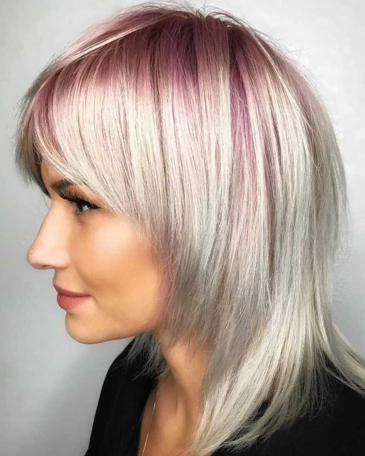 Medium Haircuts with Razored Face-framing Layers