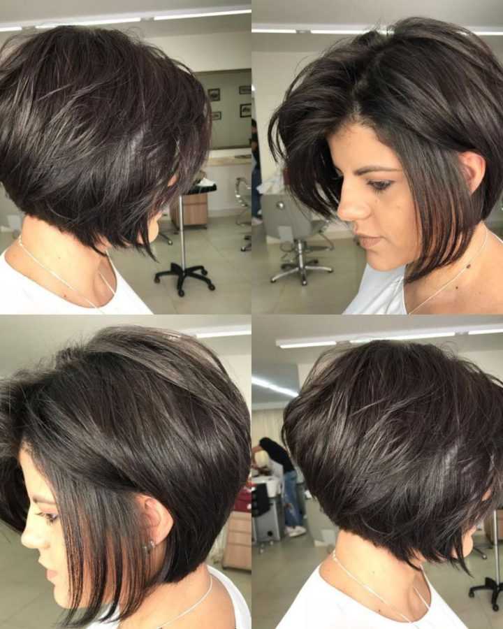 Jet Black Chin Length Sleek Bob Hairstyles