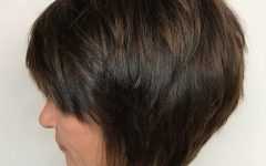 Tapered Shaggy Chocolate Brown Bob Hairstyles