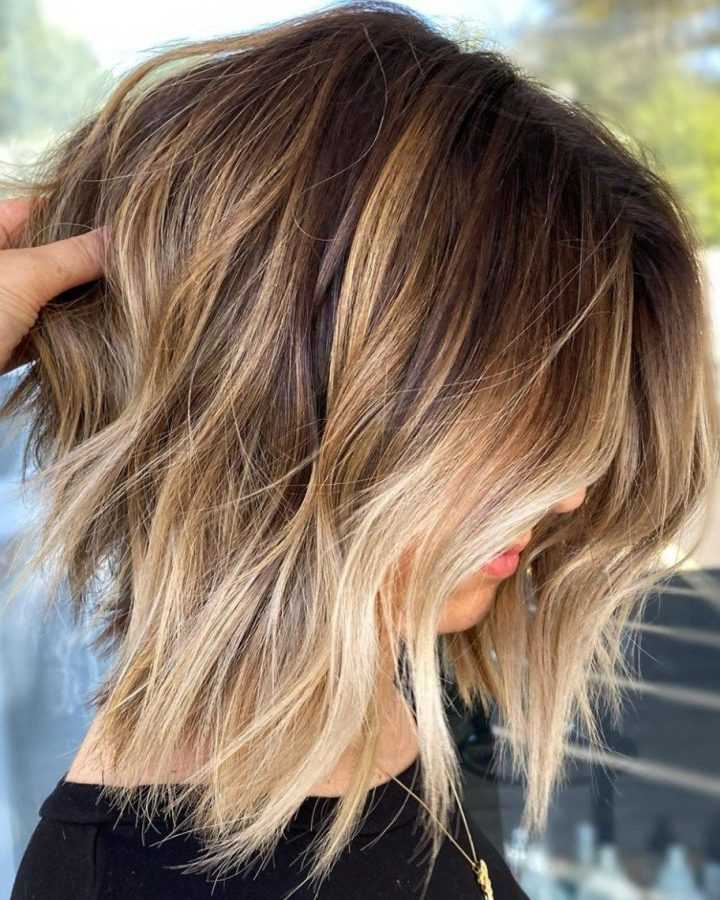 Blonde Balayage Shaggy Bob Hairstyles