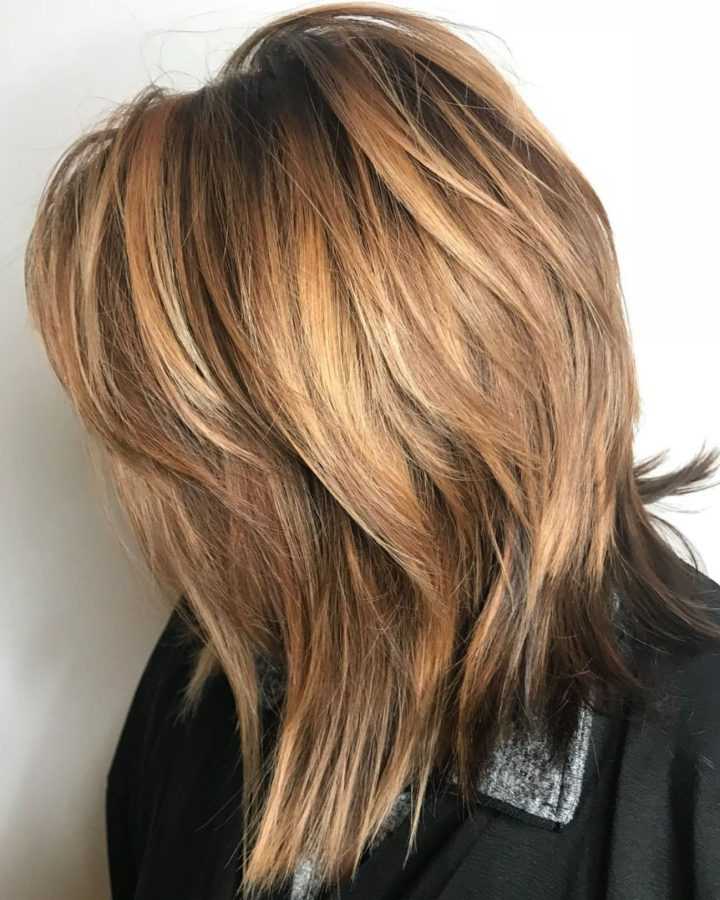 Lovely Two-tone Choppy Lob Hairstyles