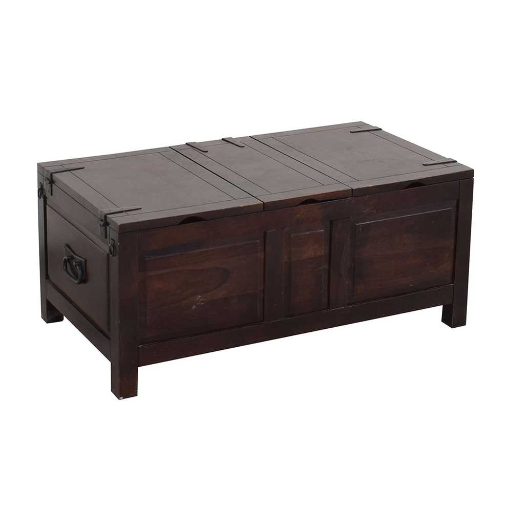 Most Popular Dark Wood Trunk Coffee Table – Redding Rustic Lodge Multi Wood Tree Pertaining To Walnut Wood Storage Trunk Cocktail Tables (Gallery 7 of 10)