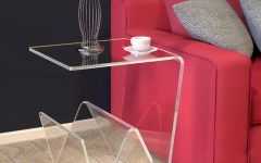 Gold and Clear Acrylic Side Tables
