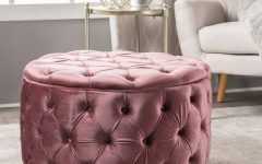 Brown Tufted Pouf Ottomans