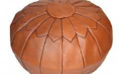 Brown Moroccan Inspired Pouf Ottomans