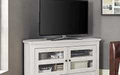 White Wood Corner Tv Stands