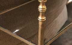 Antiqued Gold Rectangular Console Tables