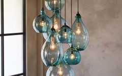 Turquoise Glass Chandelier Lighting