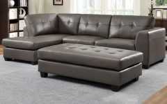 Leather Sectionals with Chaise and Ottoman