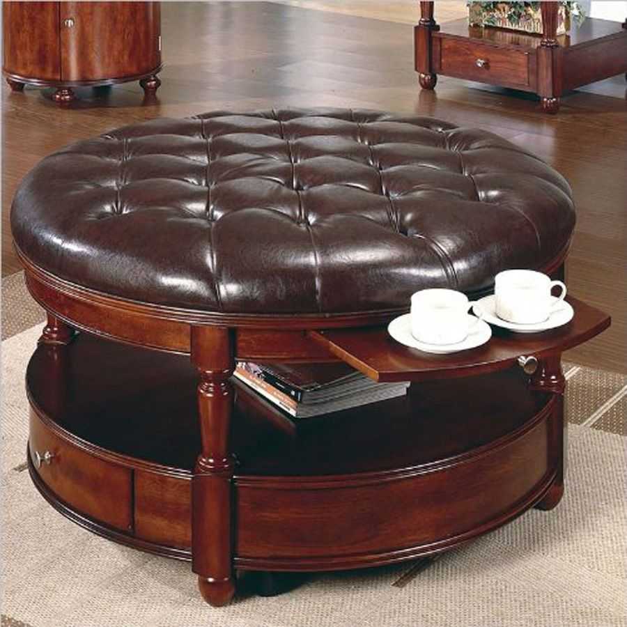Featured Photo of Round Coffee Table With Ottomans Storage