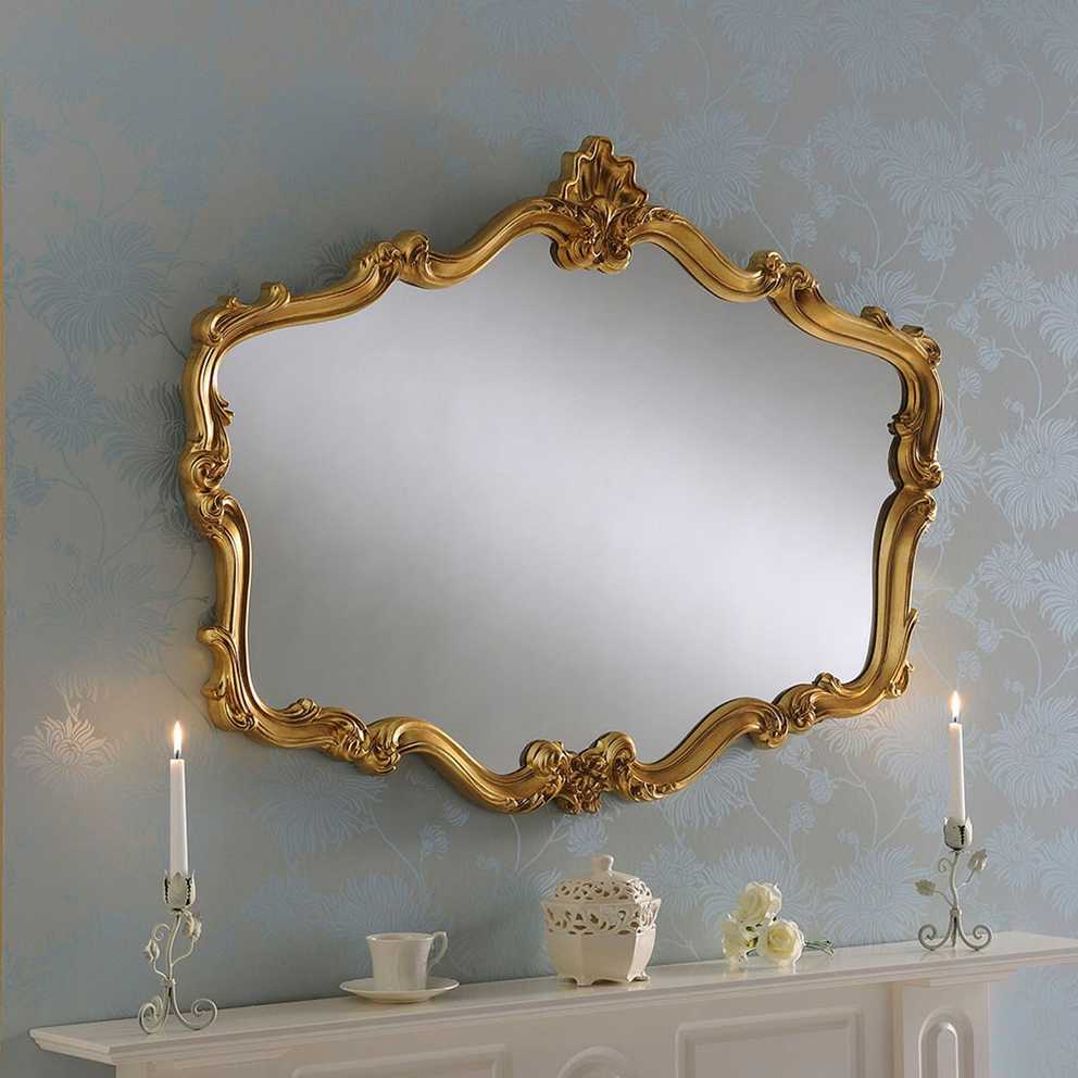 Antique French Style Gold Decorative Mirror | Gold Decorative Mirror In Antique Gold Scallop Wall Mirrors (Gallery 5 of 15)